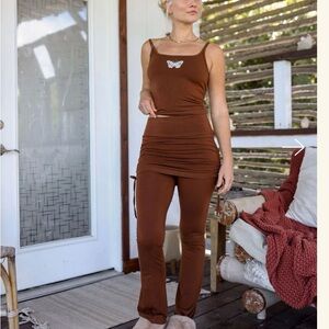 Purusha People skirted flared pants size extra small